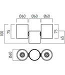 Corp aparent TO02 BK 2x50W max.