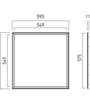 Panou cu LED-uri WDU6060WW MWH 40W 3000K