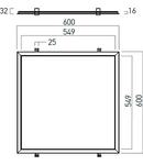 Panou cu LED-uri WDR6060WW MWH 40W 3000K