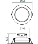 Corp incastrat EV01CW 8W 6000K