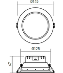 Corp incastrat EV02CW 12W 6000K