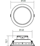 Corp incastrat EV03NW 15W 4000K