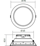 Corp incastrat EV04NW 18W 4000K