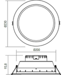 Corp incastrat EV05CW 22W 6000K