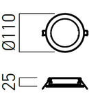 Panou cu LED-uri FCR01WW MWH 6W 3000K