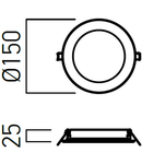 Panou cu LED-uri FCR02WW MWH 12W 3000K