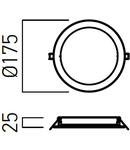 Panou cu LED-uri FCR03WW MWH 18W 3000K