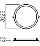 Panou cu LED-uri FCR04WW MWH 24W 3000K