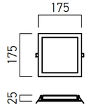 Panou cu LED-uri FCQ03WW MWH 18W 3000K