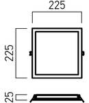 Panou cu LED-uri FCQ04WW MWH 24W 3000K