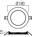 Panou cu LED-uri FTR180WW MWH 11W 3000K