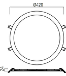 Panou cu LED-uri FTR420WW MWH 40W 3000K