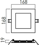 Panou cu LED-uri FTQ168WW MWH 15W 3000K