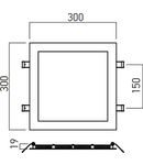 Panou cu LED-uri FTQ300NW MWH 30W 4000K