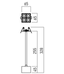 Corp aparent CB03WW MWH/BK 6W 3000K