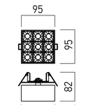 Corp aparent CB08WW MWH/BK 11W 3000K