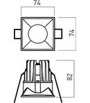 Modul cu LED DM01WW50 BK 1x11/15W 3000K