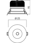 Corp incastrat CA02WW40 MWH 1x15W 3000K