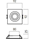 Corp incastrat FR01 MWH 1x50W max.