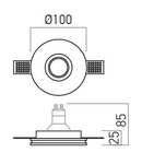 Corp incastrat GSS01 1x50W max.