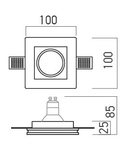 Corp incastrat GSS02 1x50W max.