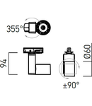 Proiector SX01CW BK 1x10,7W 5000K