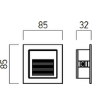 Corp incastrat GS02WWIP65 MWH 2W 3000K