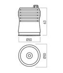 Modul cu LED CM11WW 1x9W 3000K