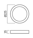 Panou cu LED-uri PLR02NW MWH 18W 4000K