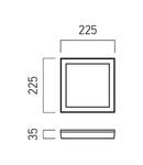 Panou cu LED-uri TH05WW WH 20W 3000K