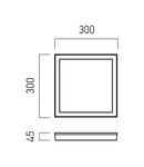 Panou cu LED-uri TH06WW WH 30W 3000K