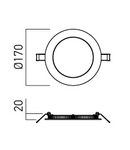 Panou cu LED-uri SMR01WW MWH 12W 3000K