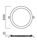 Panou cu LED-uri SMR03WW MWH 24W 3000K