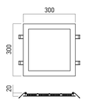 Panou cu LED-uri SMQ03WW MWH 24W 3000K