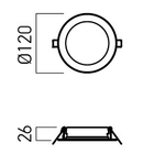 Panou cu LED-uri LVR01WW MWH 9W 3000K