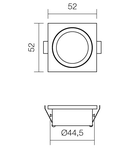 Corp incastrat 70526 MWH 1x1W 3000K