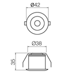 Corp incastrat 70559 WH 1x3W 3000K