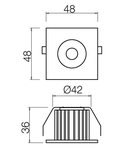 Corp incastrat 70562 WH 1x3W 3000K