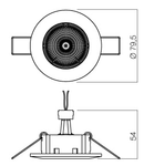 Corp incastrat 70013 PS/G 1x50W max.