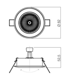 Corp incastrat 70001 WH 1x50W max.