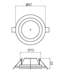 Corp incastrat 70557 WH 5W 3000K