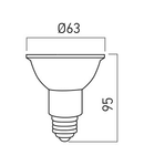 Bec cu LED-uri BX-PAR20NW 8W 4200K