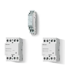 Contactor modular - 2 contacte, 25 A, Contactor modular, 25 A, Selector Auto-On-Off + indicator mecanic + LED, 60 V, C.A. (50/60Hz)/C.C., AgNi, 1 ND + 1 NI, Standard