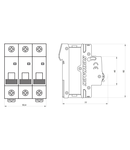 Intreruptor automat modular (MCB) AMPARO 10kA, D 1A, 3 poli