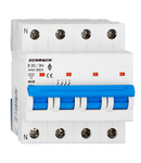 Intreruptor automat modular (MCB) AMPARO 6kA, B 20A, 3P+N