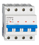 Intreruptor automat modular (MCB) AMPARO 6kA, C 20A, 3P+N