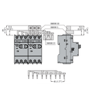 Busbar trifazat 45MM. FOR 2 BREAKERS