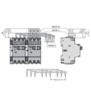 Busbar trifazat 54MM. FOR 2 BREAKERS