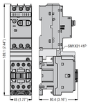 RIGID SM1 BREAKER-CONTACTOR CONNECTION. FOR MOTOR PROTECTION BREAKER SM1P... WITH BF09...25A CONTACTORS