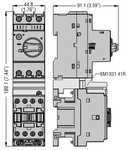 RIGID SM1 BREAKER-CONTACTOR CONNECTION. FOR MOTOR PROTECTION BREAKER SM1R... WITH BF09...25A CONTACTORS